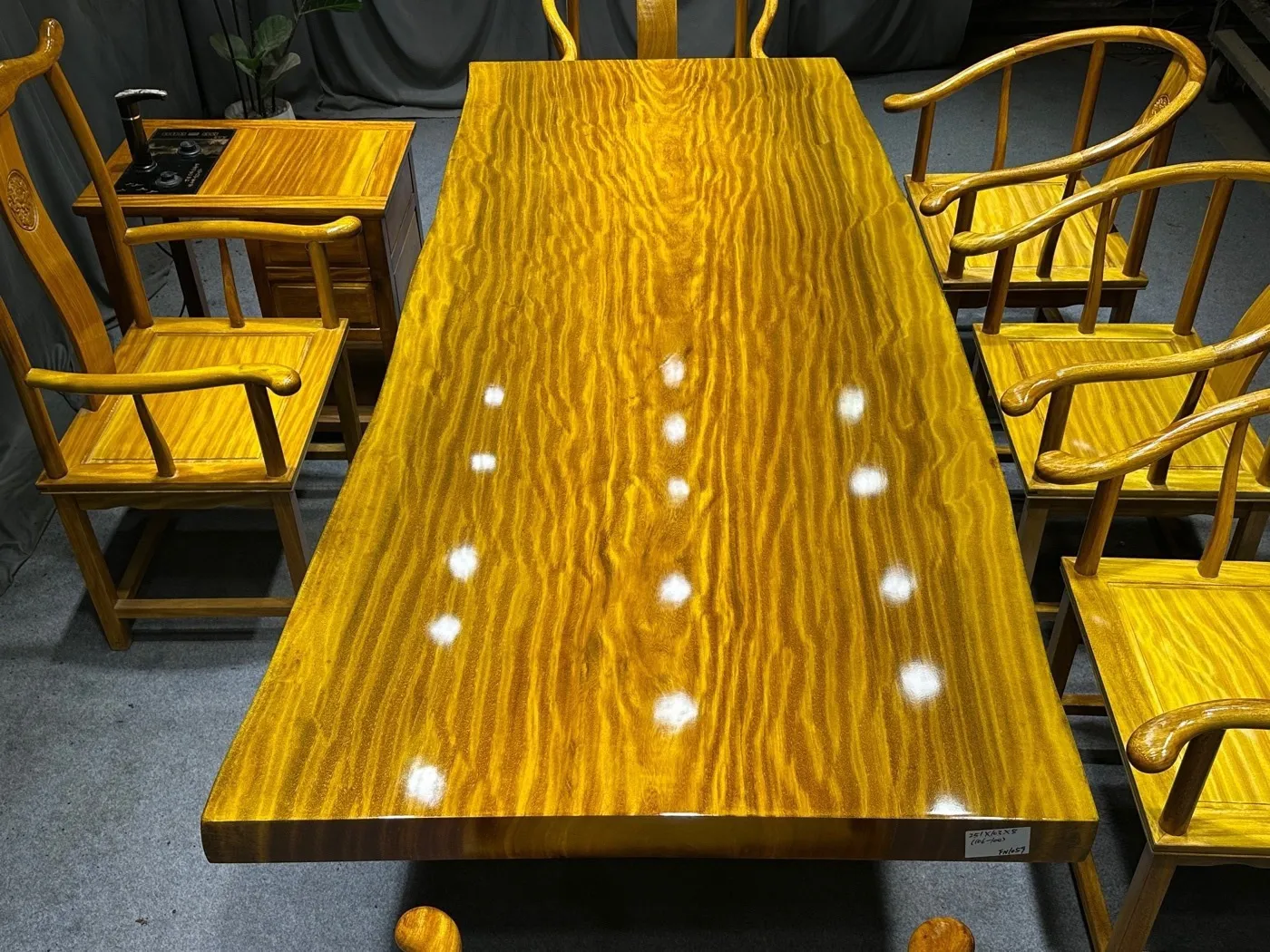 Jinxinnan large wooden tea table, solid wood tea table, large wooden tea table, tea board, new Chinese style furniture, modern and simple tea table