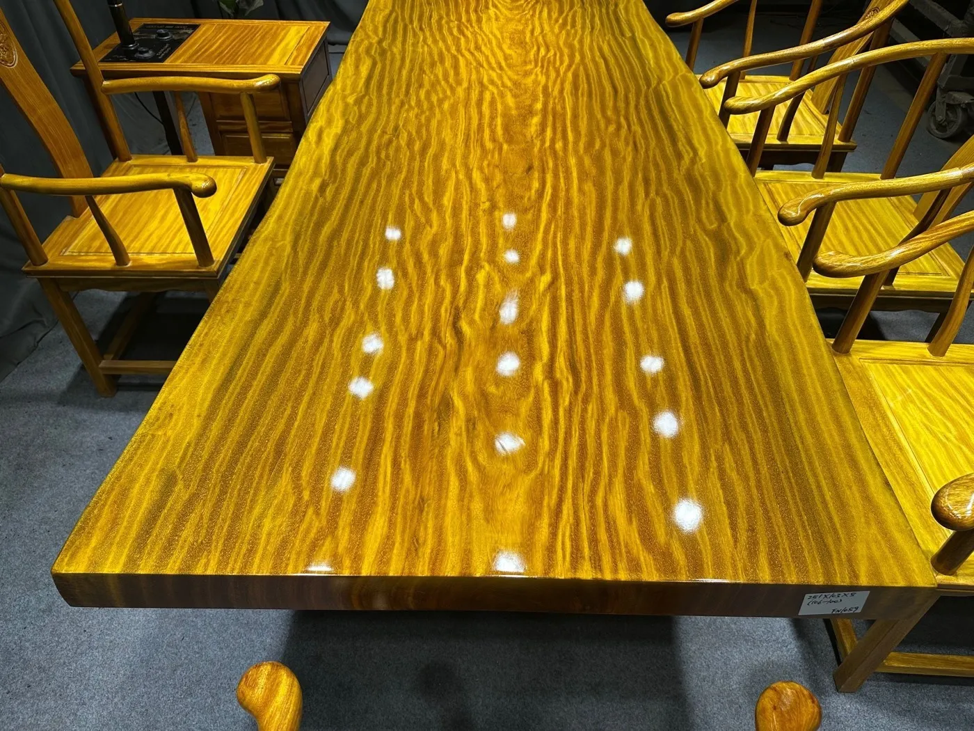 Jinxinnan large wooden tea table, solid wood tea table, large wooden tea table, tea board, new Chinese style furniture, modern and simple tea table