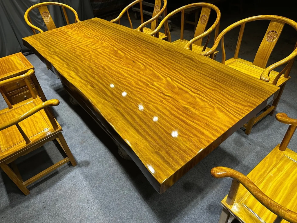 Jinxinnan large wooden tea table, solid wood tea table, large wooden tea table, tea board, new Chinese style furniture, modern and simple tea table