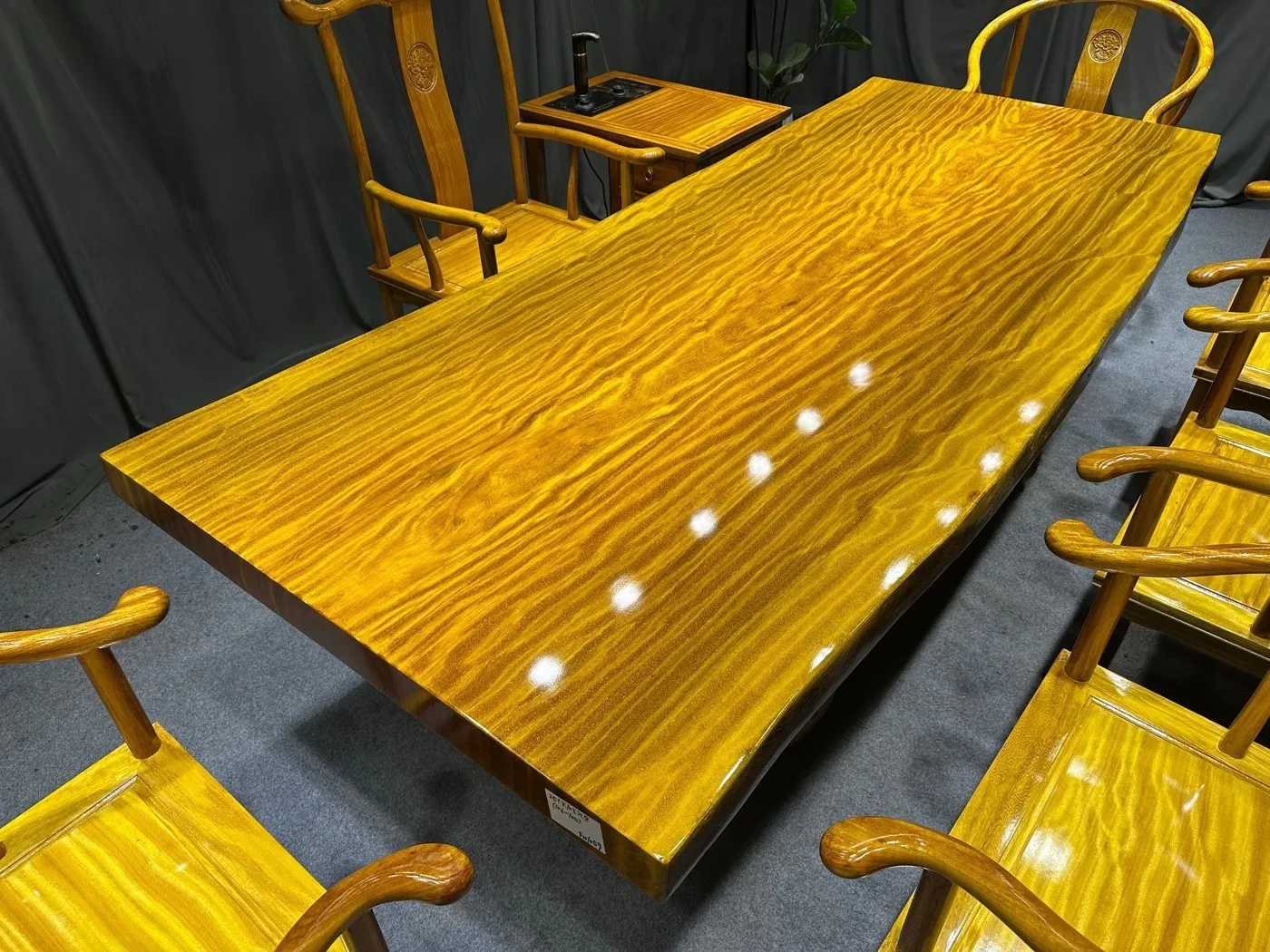 Jinxinnan large wooden tea table, solid wood tea table, large wooden tea table, tea board, new Chinese style furniture, modern and simple tea table