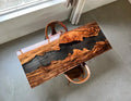 Wujin Wood Black Epoxy River Dining Table | Live Edge Slab Table