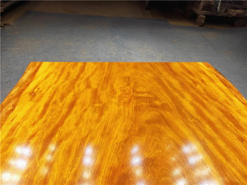 Golden Nanmu Large-Slab Table (Tea/Dining/Office/Coffee Table) — Solid Wood Tea Table/Slab Table — Contemporary Furniture — Modern Minimalist Tea Table