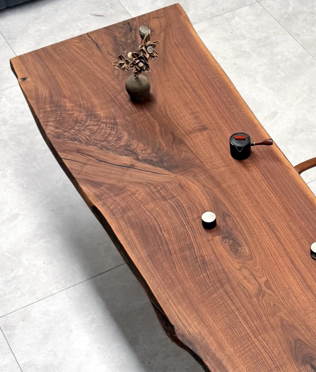 North American Black Walnut Live Edge Dining Table 255*80*5.8