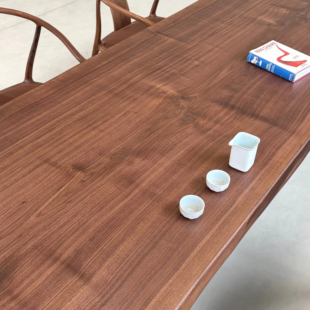 North American Black Walnut Live Edge Dining Table 304*81-83-87*6.5