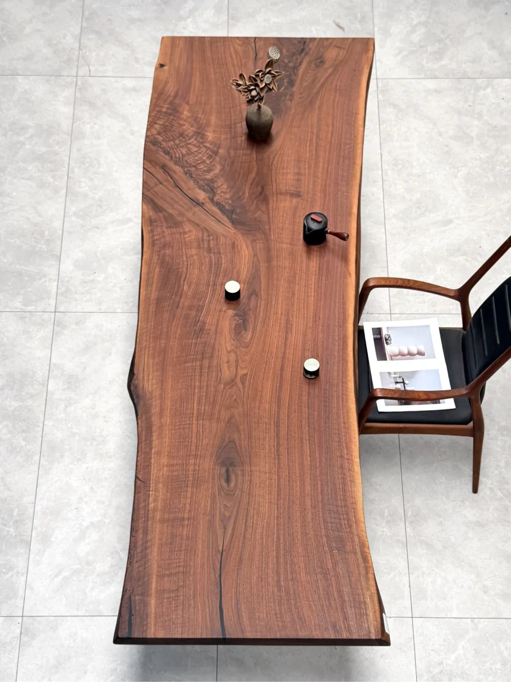 North American Black Walnut Live Edge Dining Table 255*80*5.8