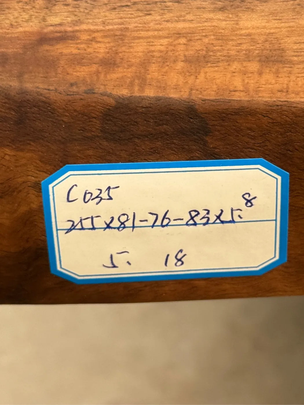 North American Black Walnut Live Edge Dining Table 255*80*5.8