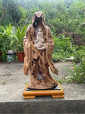 Faceless Guardian – Hand-Carved Solid Wood Sculpture