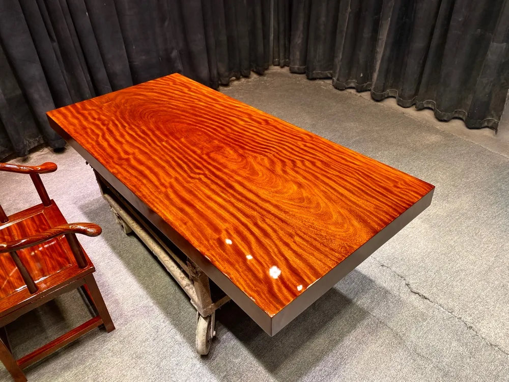 Ba Hua Solid Wood Large Board Wooden Tea Table Tea Table Myanmar Pear Wood Tea Table Book Table Boss Office Meeting