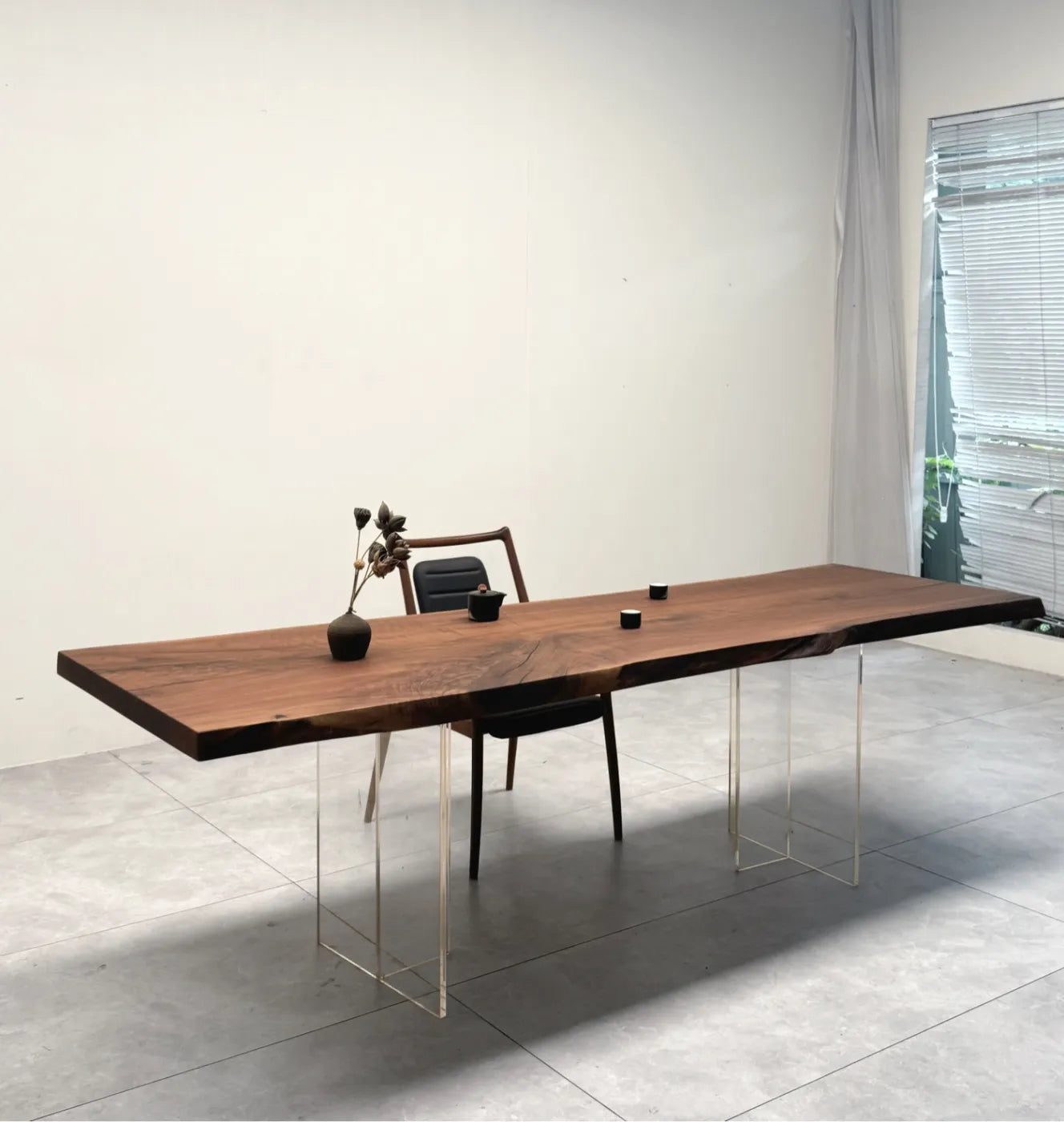 North American Black Walnut Live Edge Dining Table 255*80*5.8
