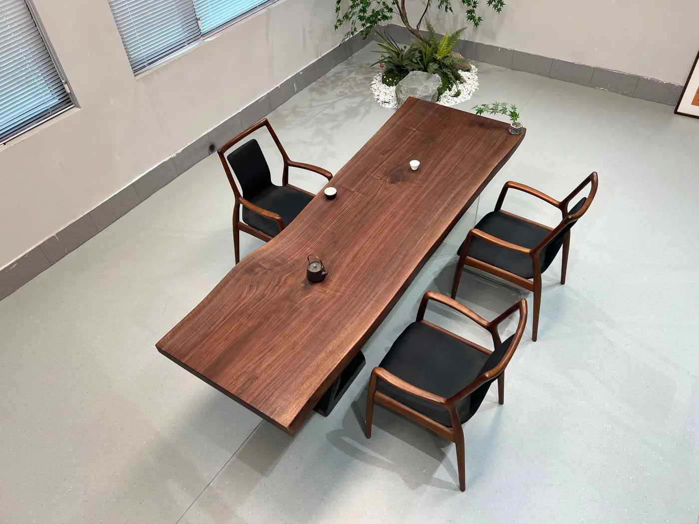 Black Walnut Solid Wood Slab Dining Table
