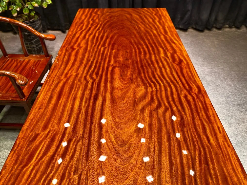 Ba Hua Solid Wood Large Board Wooden Tea Table Tea Table Myanmar Pear Wood Tea Table Book Table Boss Office Meeting