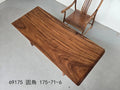 South American Walnut Live Slab Dining Table Top – 175x71cm | Rounded Edges | Stainless Steel Legs Included