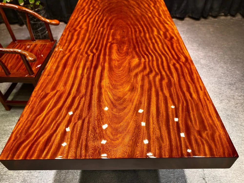 Ba Hua Solid Wood Large Board Wooden Tea Table Tea Table Myanmar Pear Wood Tea Table Book Table Boss Office Meeting