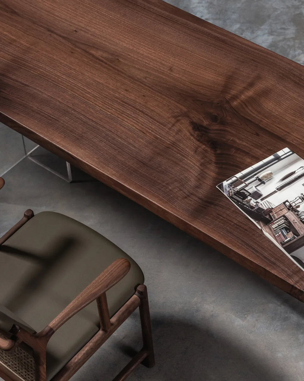 Black Walnut Solid Wood Slab Dining Table 243*74*4.6