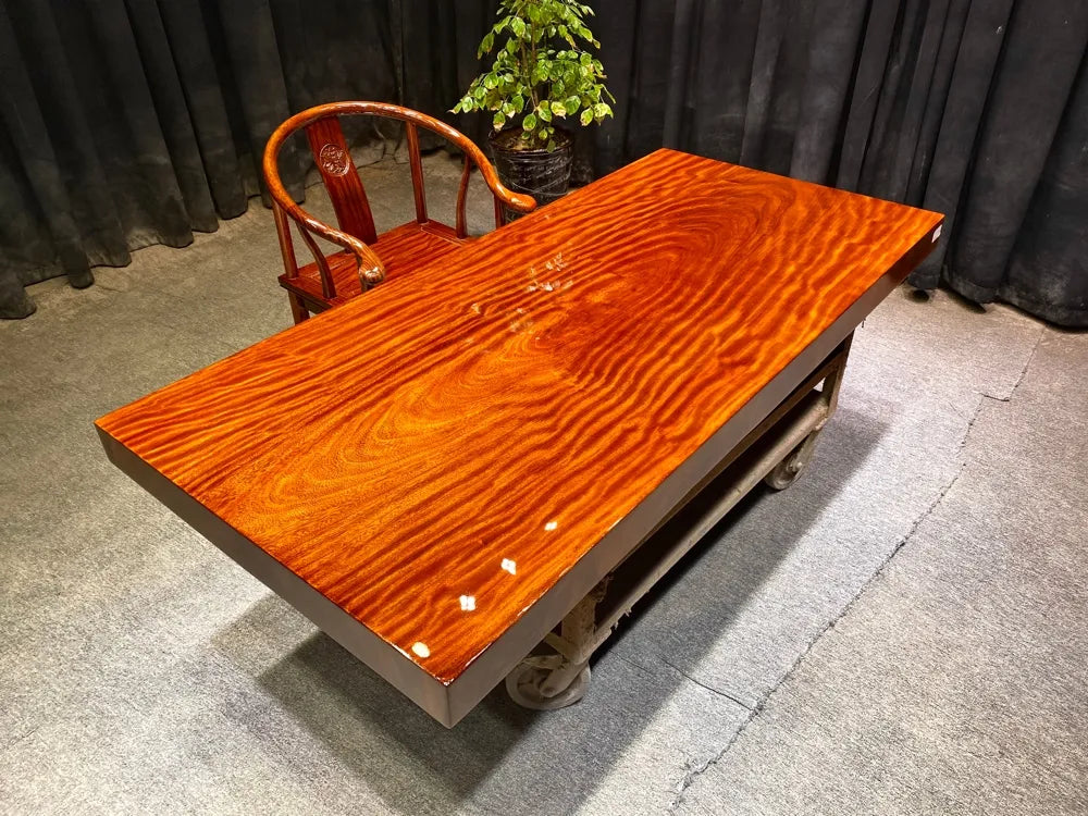 Ba Hua Solid Wood Large Board Wooden Tea Table Tea Table Myanmar Pear Wood Tea Table Book Table Boss Office Meeting