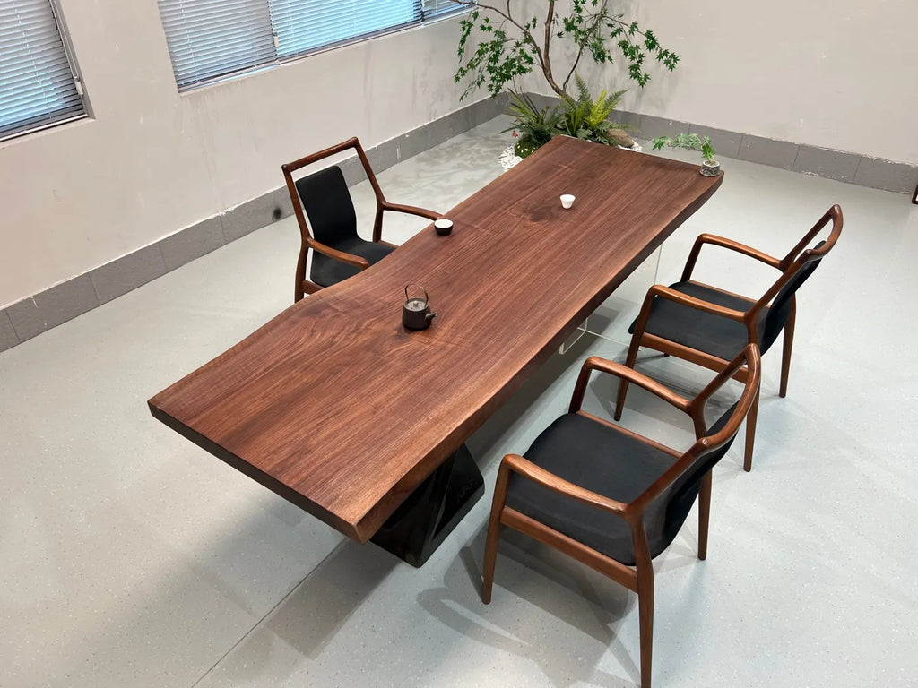 Black Walnut Solid Wood Slab Dining Table