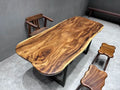 South American Walnut Solid Wood Large Board Tea Table Workbench Office Desk Original Wood Living Room Large Dining Table Surface Rainwood 1.8m