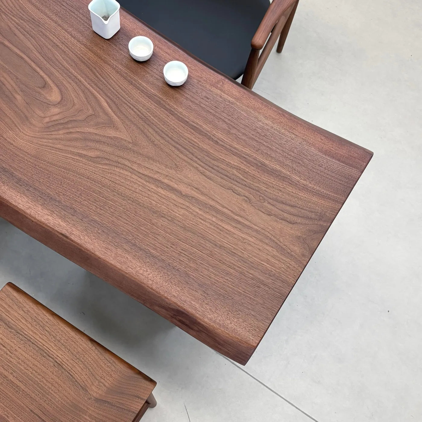 Black Walnut Solid Wood Slab Dining Table 142*60-60-62*5.5