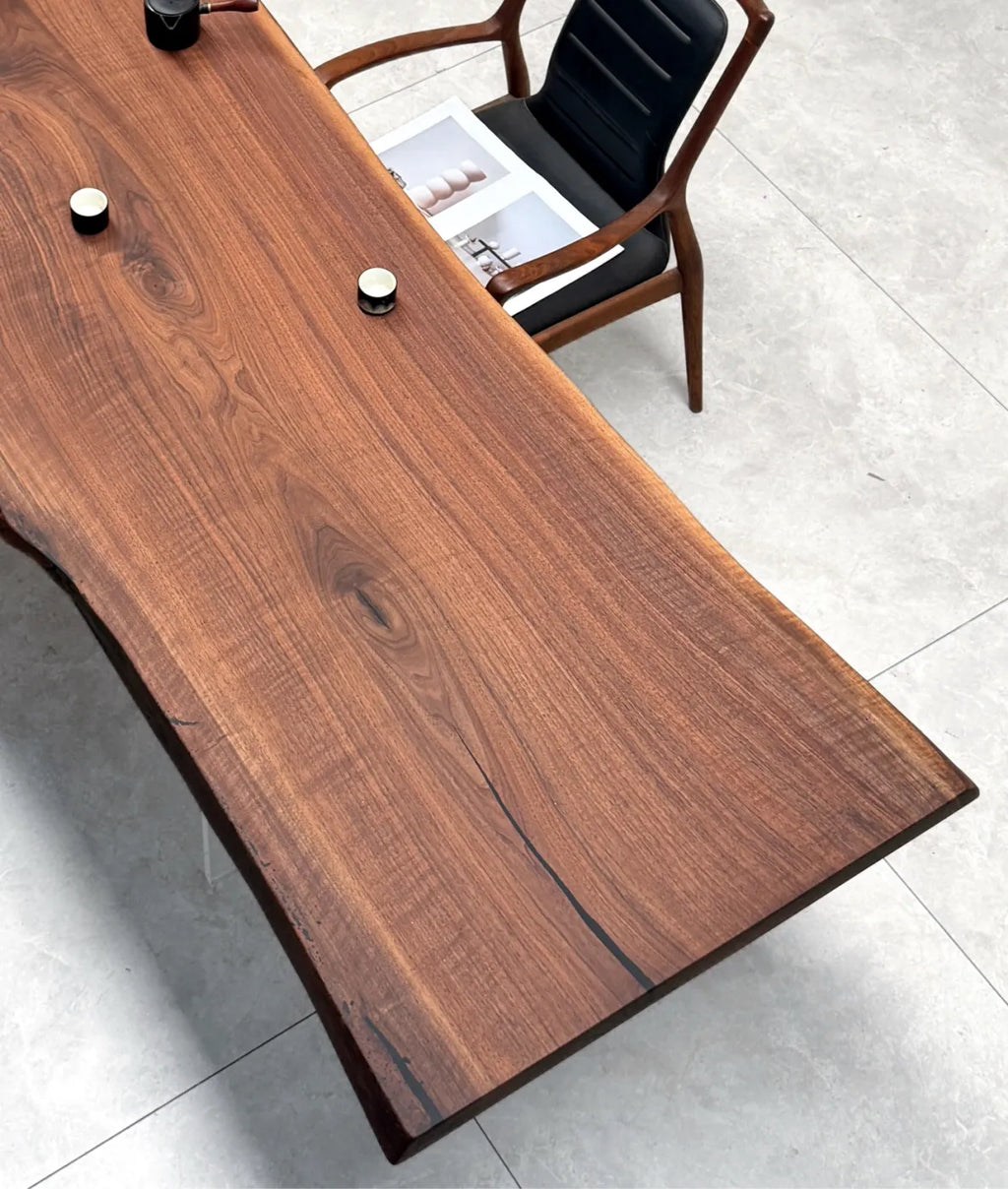 North American Black Walnut Live Edge Dining Table 255*80*5.8