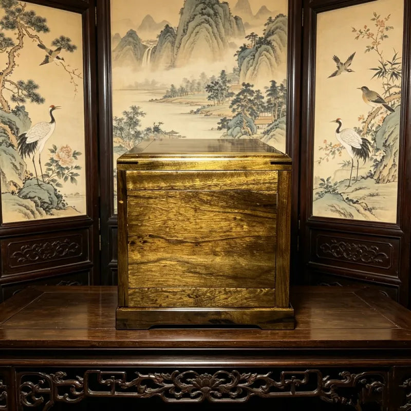 Sunken Golden Phoebe Ebony Jewelry Box – Luxury Chinese Wooden Organizer